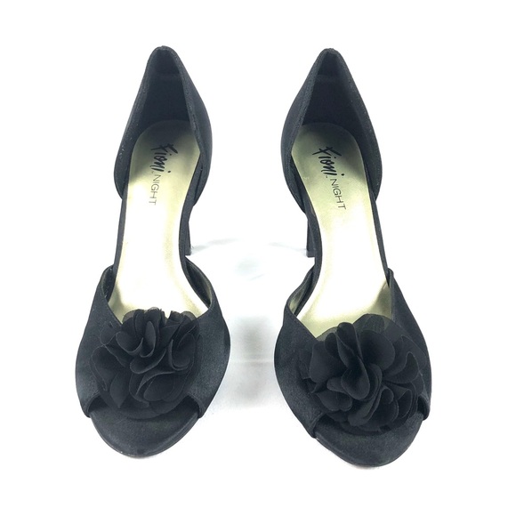 Black Satin Dress Shoes For Women 2026.FIONI Clothing | Shoes | Fioni Nights Dorsay Black Satin Dress Shoes ...